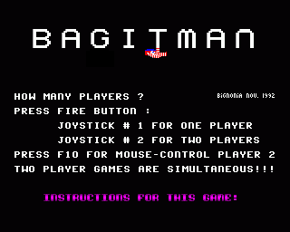 Amiga GameBase Bagitman Bignonia 1992