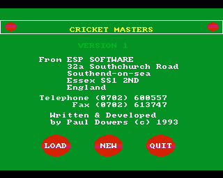 Amiga GameBase Cricket_Masters ESP 1993