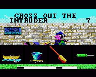 Amiga GameBase Cross_Out_the_Intruder_/_Barre_l'Intrus_/_Streiche_den_Eindringling_/_Fuori_l'Intruso_/_Descubrir_el_Intruso Carraz 1989