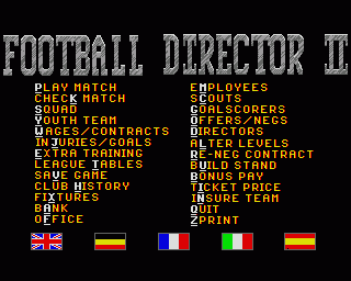 Amiga GameBase Football_Director_II CDS 1991