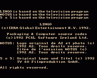 Amiga GameBase Lingo PCSL 1992