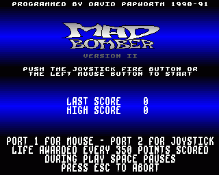 Amiga GameBase Mad_Bomber David_Papworth 1990