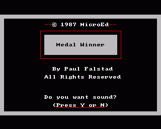Amiga GameBase Medal_Winner MicroEd 1987