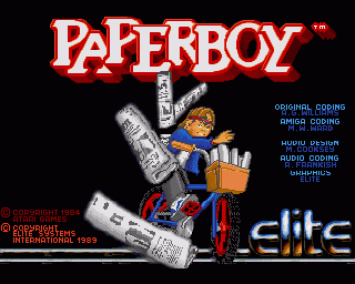 Amiga GameBase Paperboy Elite 1989