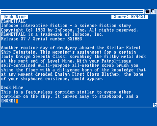 Amiga GameBase Planetfall Infocom 1987