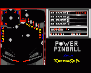 Amiga GameBase Power_Pinball KarmaSoft 1990