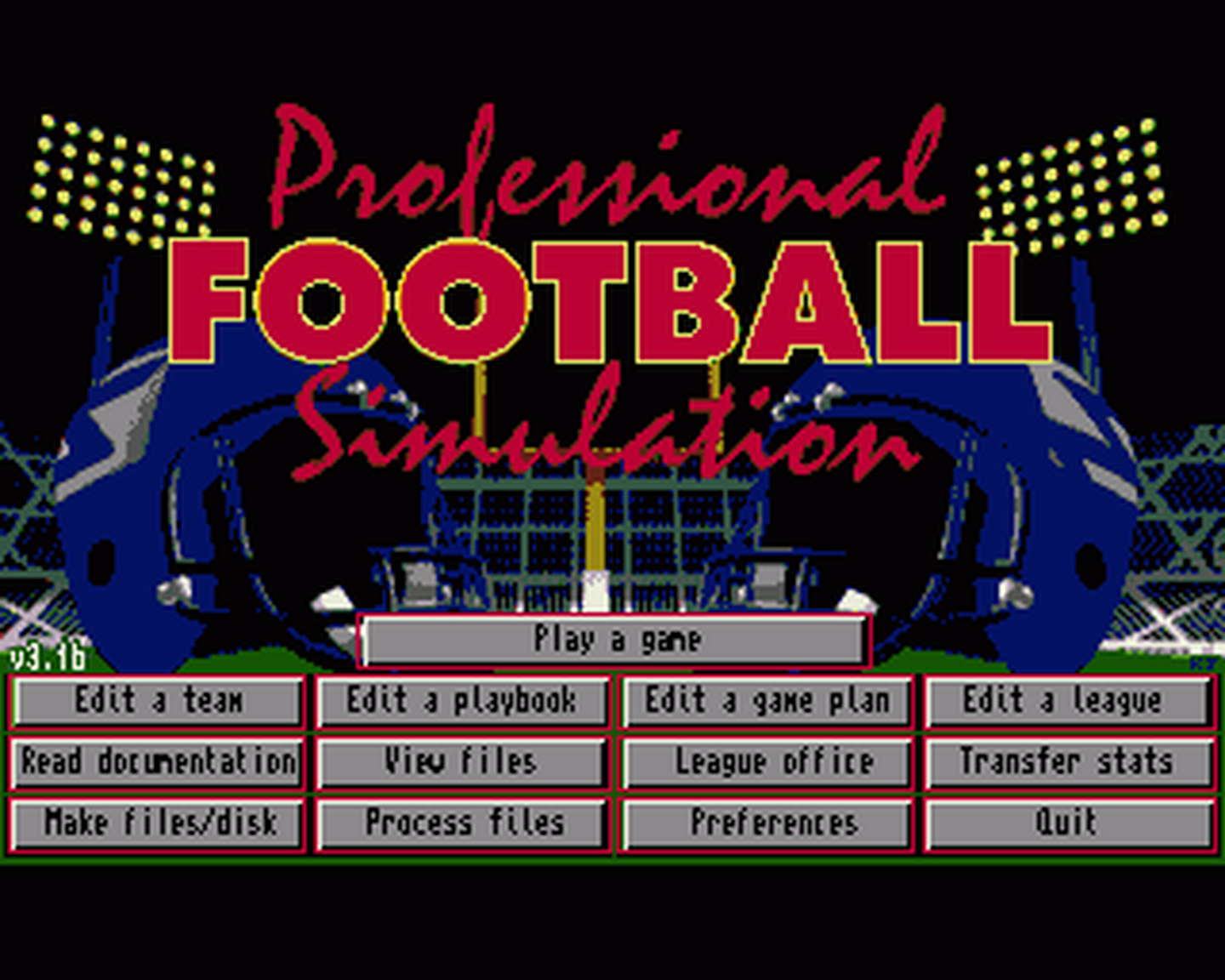 Amiga GameBase Professional_Football_Simulation MicroSearch 1989