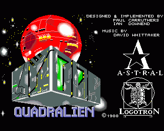 Amiga GameBase Quadralien Logotron 1988