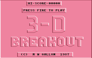 C64 GameBase 3-D_Breakout Argus_Specialist_Publications_Ltd./Commodore_Disk_User 1988