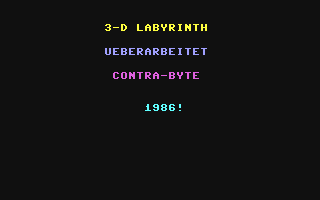C64 GameBase 3-D_Labyrinth Tronic_Verlag_GmbH/Compute_mit 1986