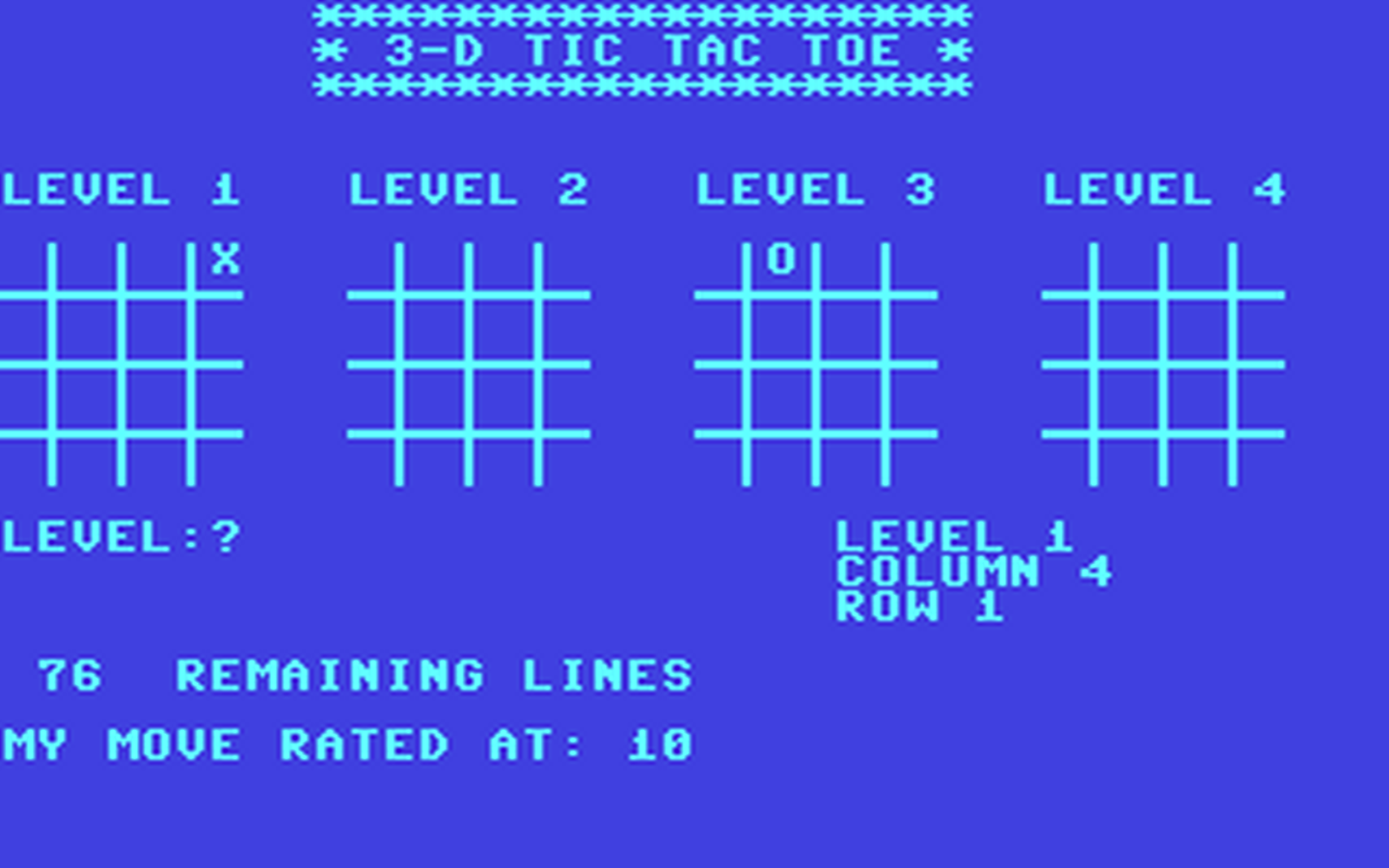 C64 GameBase 3-D_Tic_Tac_Toe