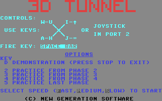C64 GameBase 3D_Tunnel Argus_Press_Software_(APS)/Quicksilva 1984