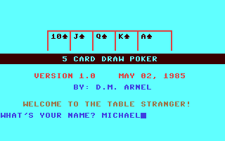 C64 GameBase 5_Card_Draw_Poker Binary_Zone_PD 1985