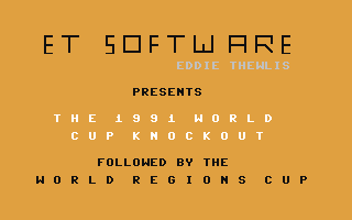 C64 GameBase 1991_World_Cup_Knockout,_The ET_Software 1991