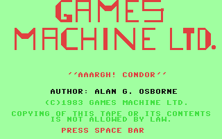 C64 GameBase Aaargh!_Condor Games_Machine_Ltd. 1983