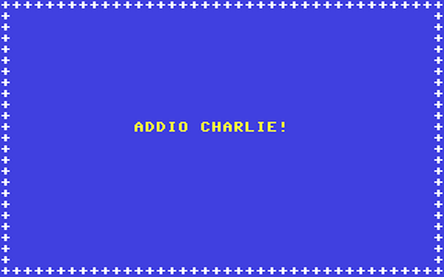 C64 GameBase Addio_Charlie! J.soft_s.r.l./Paper_Soft 1984