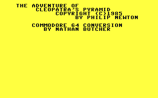 C64 GameBase Adventure_of_Cleopatra's_Pyramid Falsoft/Newrainbow_Publications 1987