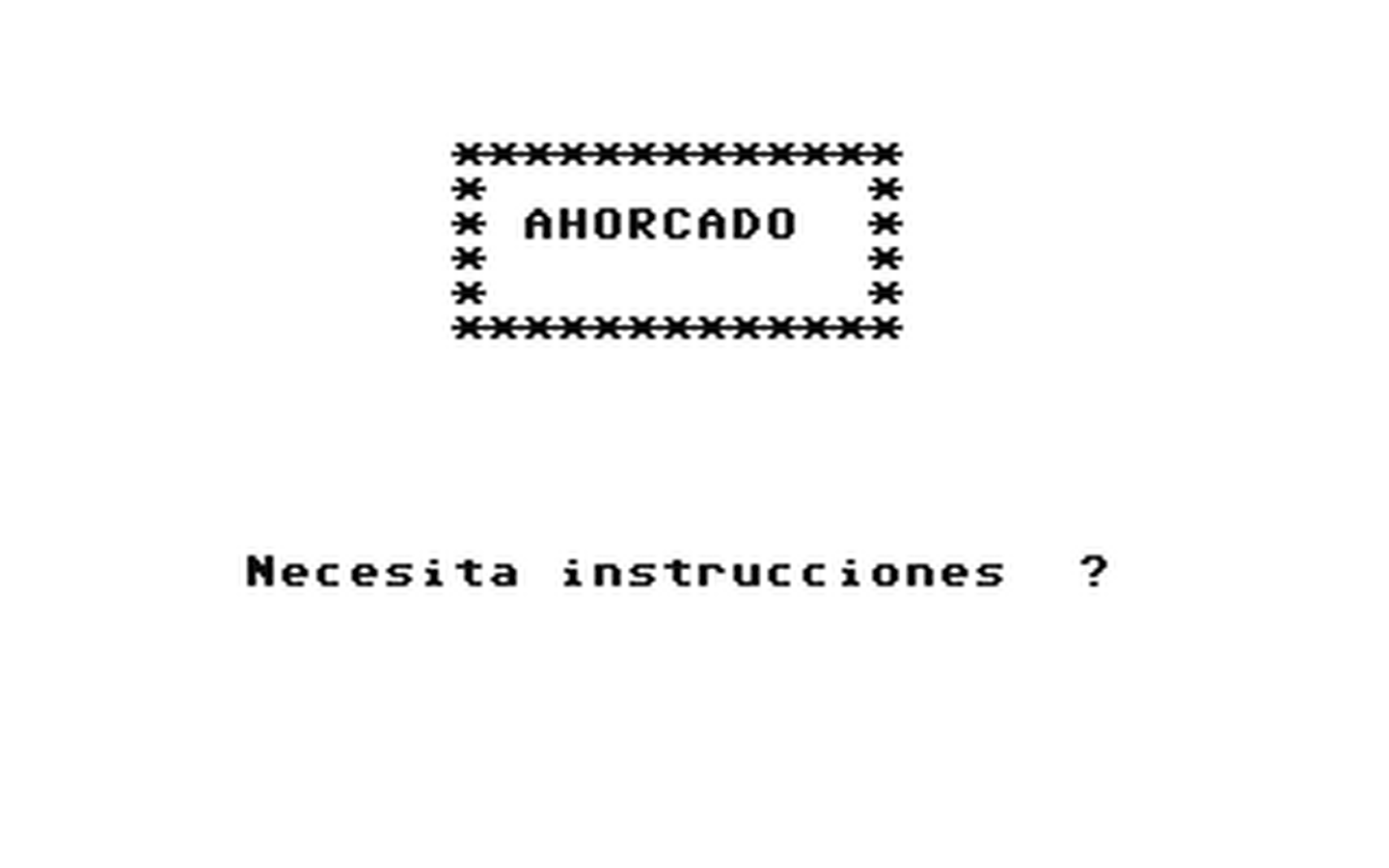 C64 GameBase Ahorcado Proedi_Editorial_S.A./Drean_Commodore 1986