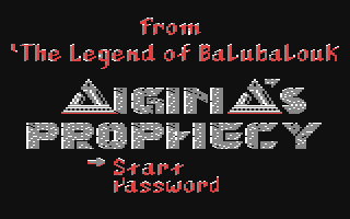 C64 GameBase Aigina's_Prophecy vic_Tokai,_Inc. 1988