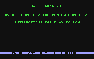 C64 GameBase Air-Plane_64 Commodore_Horizons_Magazine 1984