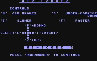C64 GameBase Air_Plane_Lander Courbois_Software 1984