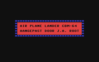 C64 GameBase Air_Plane_Lander Courbois_Software 1984