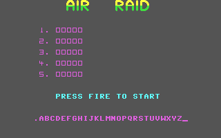C64 GameBase Air_Raid (Not_Published)