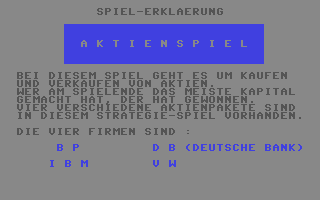C64 GameBase Aktienspiel 1984