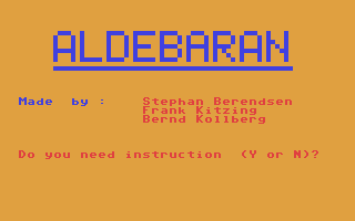 C64 GameBase Aldebaran Courbois_Software 1983