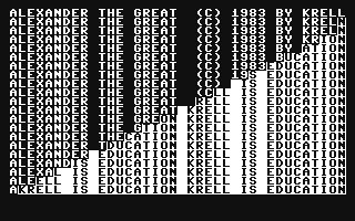 C64 GameBase Alexander_the_Great Krell_Software_Corp. 1983