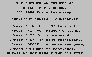 C64 GameBase Alice_in_Videoland_-_The_Further_Adventures Bug-Byte 1986