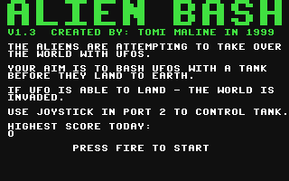 C64 GameBase Alien_Bash (Public_Domain) 1999