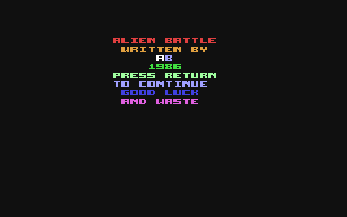 C64 GameBase Alien_Battle (Public_Domain) 1986