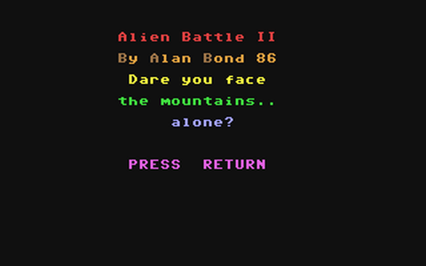C64 GameBase Alien_Battle_II (Public_Domain) 1986