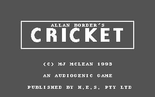 C64 GameBase Allan_Border's_Cricket Audiogenic_Software_Ltd. 1993