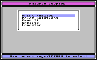 C64 GameBase Anagram_Couples Loadstar/Softdisk_Publishing,_Inc. 1992
