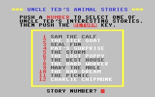 C64 GameBase Animal_Stories_I Micrograms,_Inc. 1985