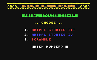 C64 GameBase Animal_Stories_III-IV Micrograms,_Inc. 1986
