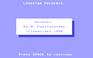 C64 GameBase Animals Commodore_Magazine,_Inc. 1988