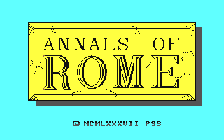 C64 GameBase Annals_of_Rome PSS_(Personal_Software_Services) 1987