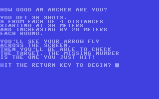 C64 GameBase Archery_Range Scholastic,_Inc./Hard-Soft_Inc. 1984