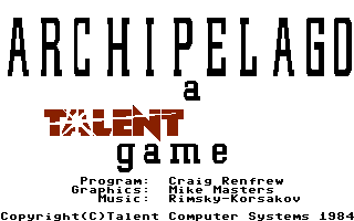 C64 GameBase Archipelago Talent_Computer_Systems 1984