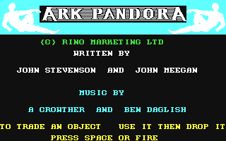C64 GameBase Ark_Pandora Rino_Marketing_Ltd. 1986