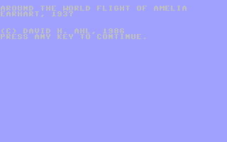 C64 GameBase Around_the_World_Flight_of_Amelia_Earhart Microsoft_Press 1986