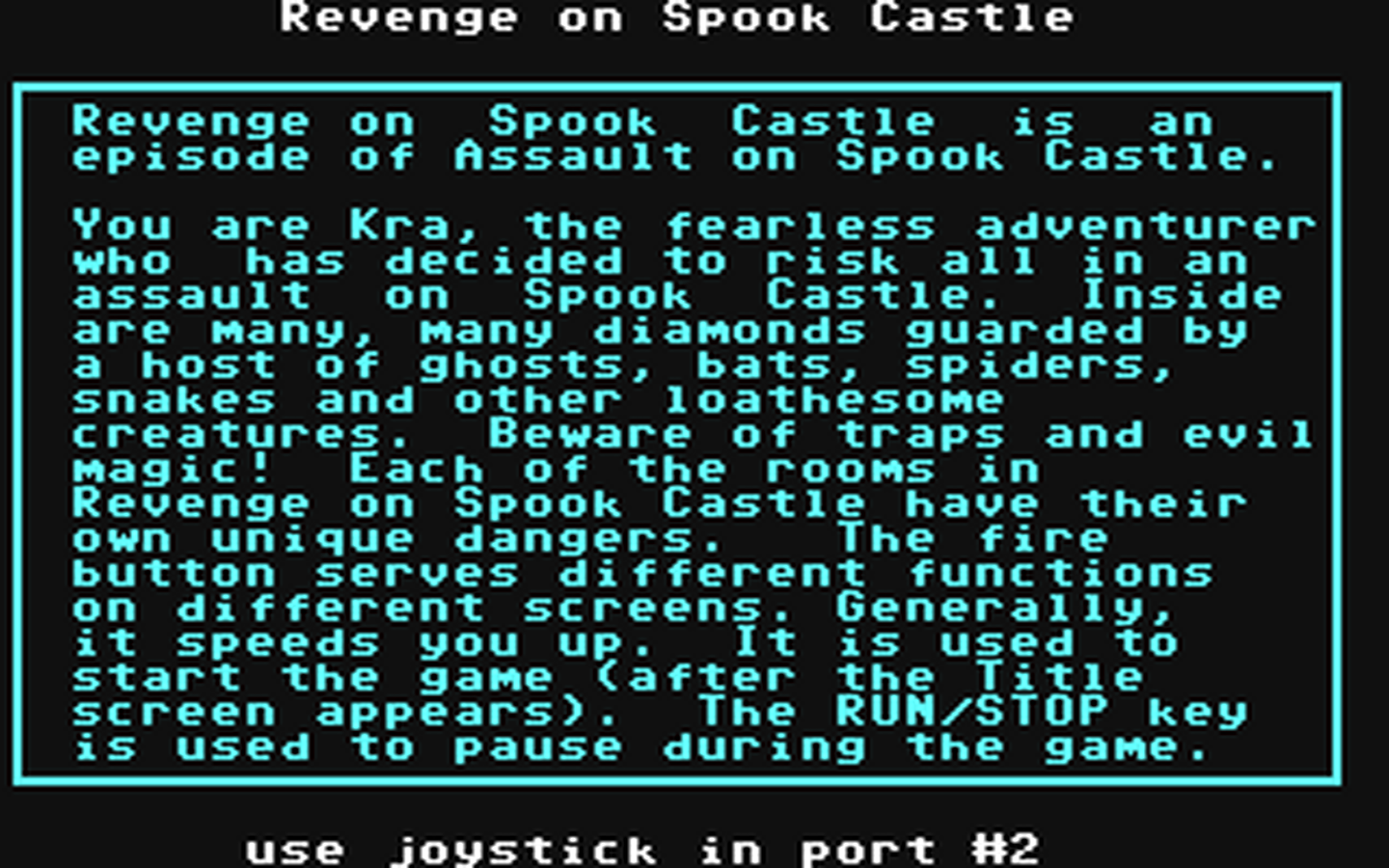 C64 GameBase Assault_on_Spook_Castle_3_-_Revenge_on_Spook_Castle Gold_Disk,_Inc. 1985