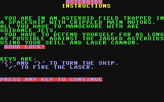 C64 GameBase Asteroids Argus_Specialist_Publications_Ltd./Your_Commodore 1985