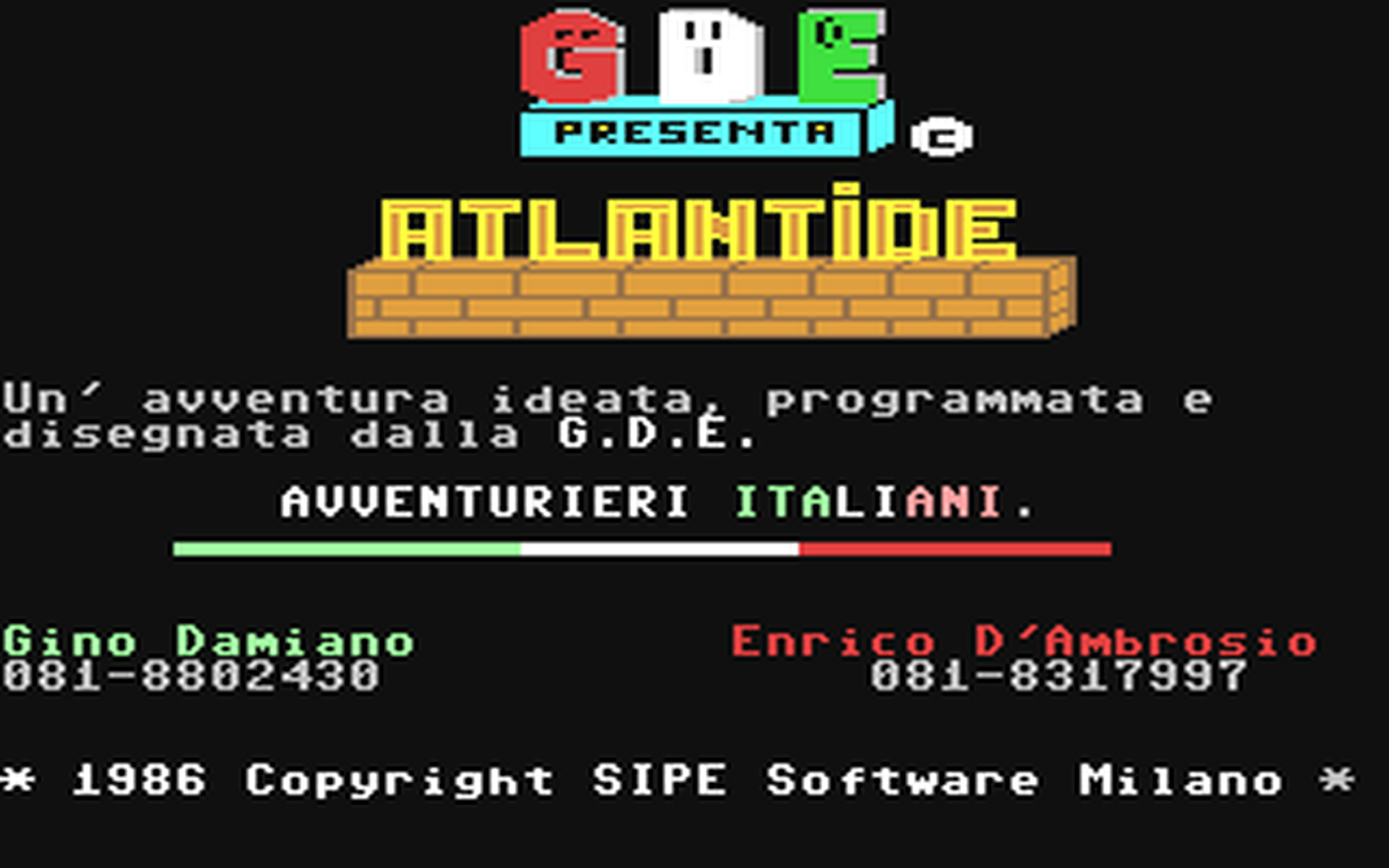 C64 GameBase Atlantide Edizioni_Societa_SIPE_srl./Adventure_64 1986