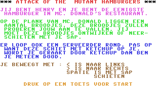 C64 GameBase Attack_of_the_Mutant_Hamburgers Courbois_Software 1984
