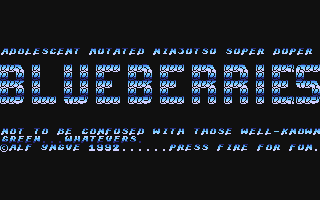 C64 GameBase Attack_of_the_Mutant_Ninja_Blueberries Binary_Zone_PD 1992