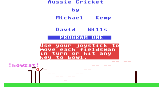 C64 GameBase Aussie_Cricket Program_One,_Inc. 1983